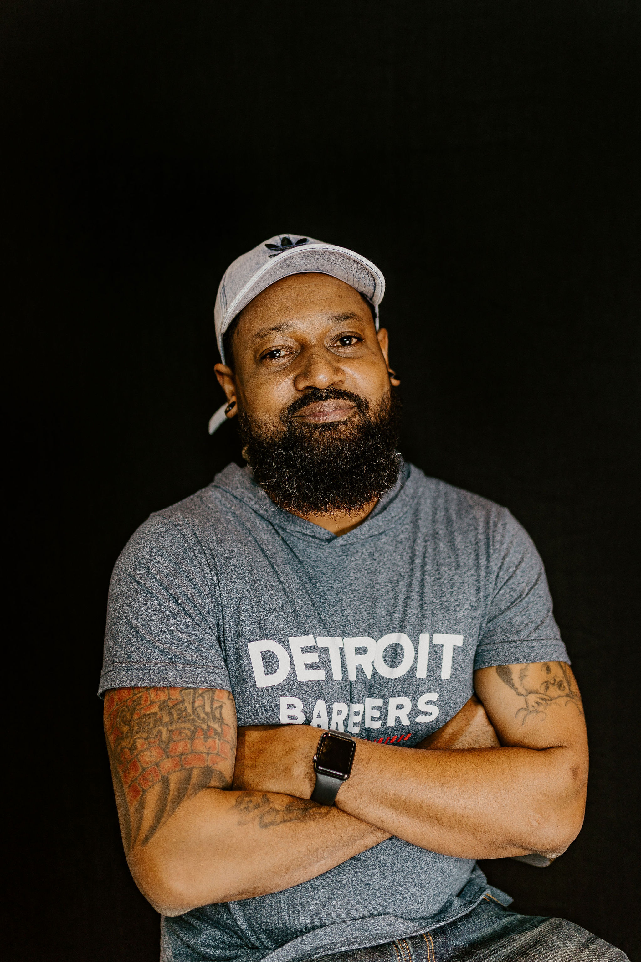 Chuck Sewell, barber at Detroit Barbers Ferndale